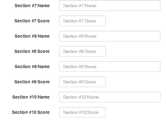 Standardized Testing - Additional Sections