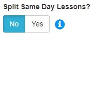 Reschedule Tools - Split Same Day Lessons