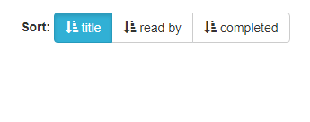 Reading Log Sort Options