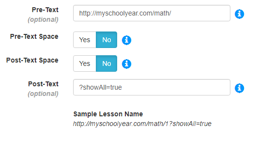 Pre/Post-Test Space Option - Basic